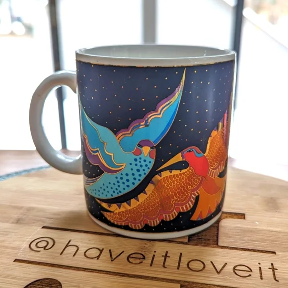 Night Birds 1991 Vintage Laurel Burch Mug - Picture 5 of 13